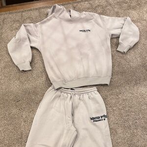 White Fox Boutique Cream Tracksuit Set